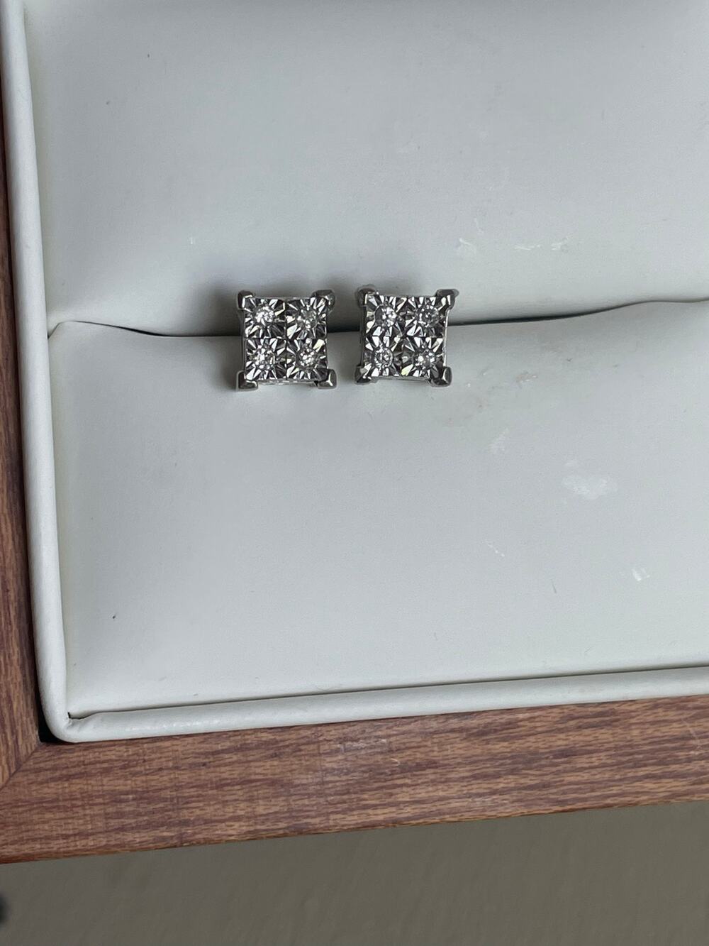 14 karat white gold, diamond halo engagement wedding ring set .61 center
